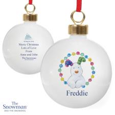 Personalised The Snowdog Christmas Bauble